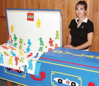 child casket made of lego