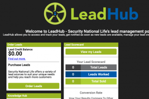 lead hub lead management system for preneed and final expense agents that work for security national life